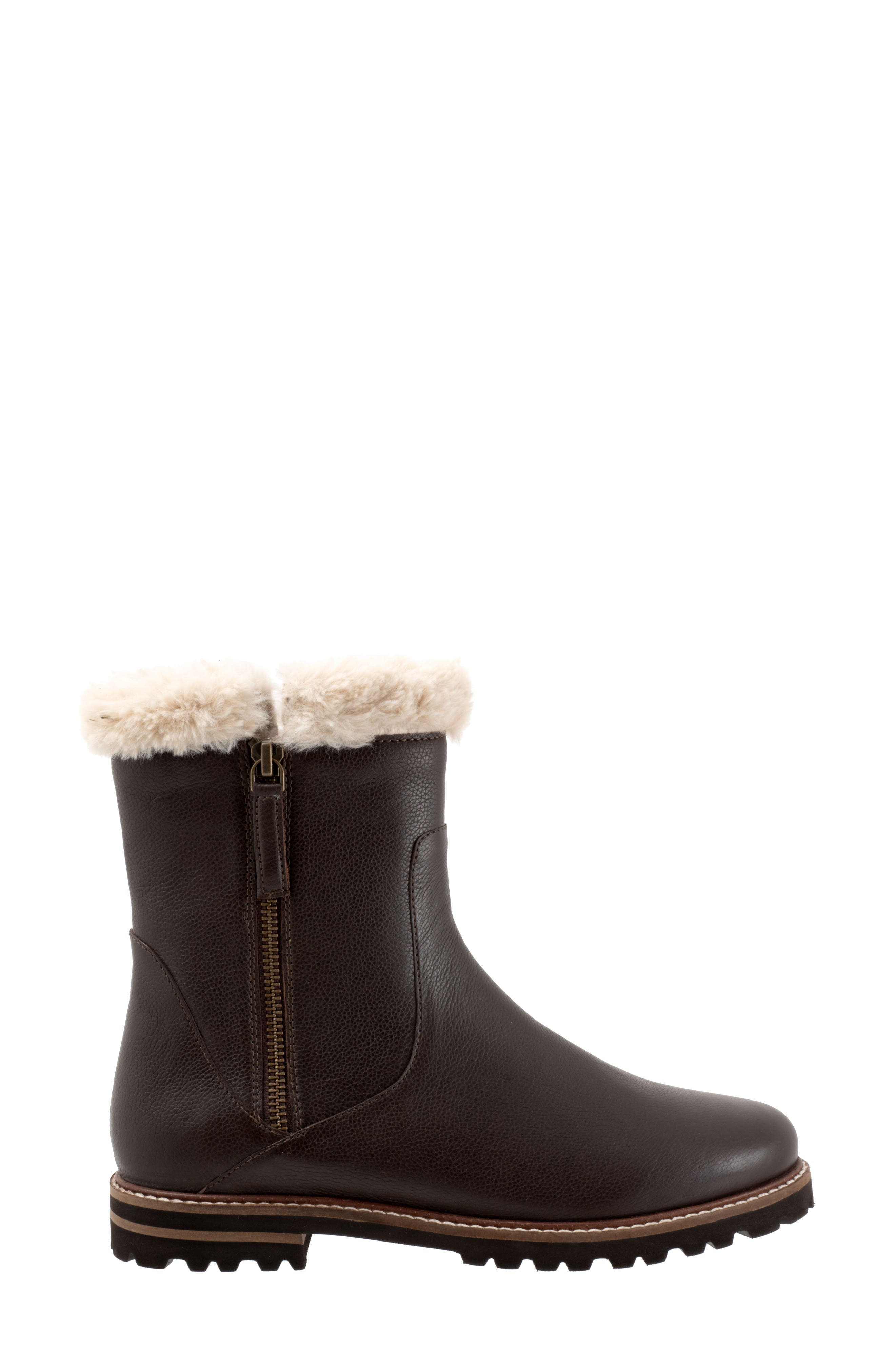 Forever Faux Fur Trim Boot, Alternate, color, BEIGE SUEDE