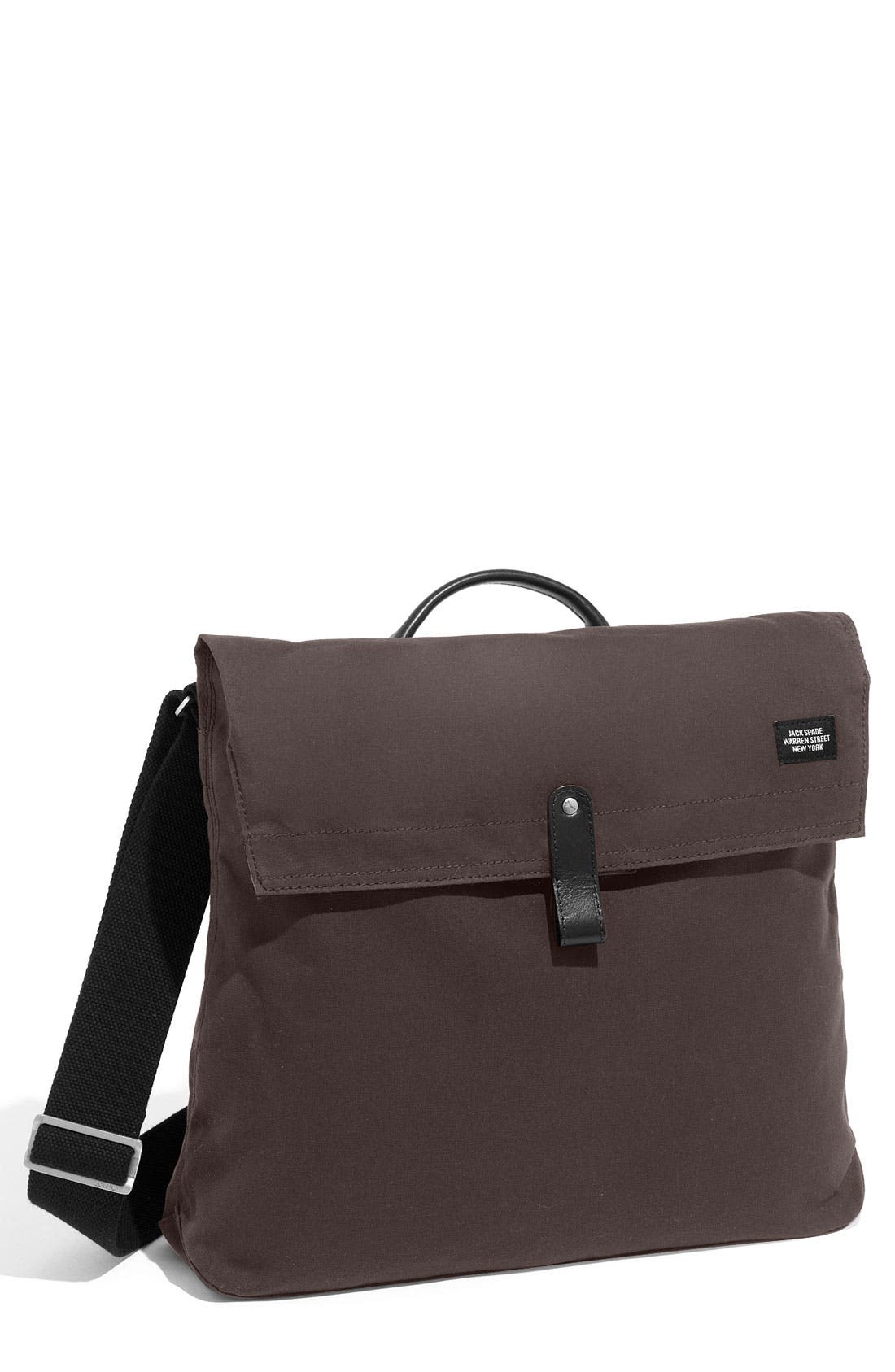 'Waxwear' Folded Messenger Bag, Main, color, CHOCOLATE