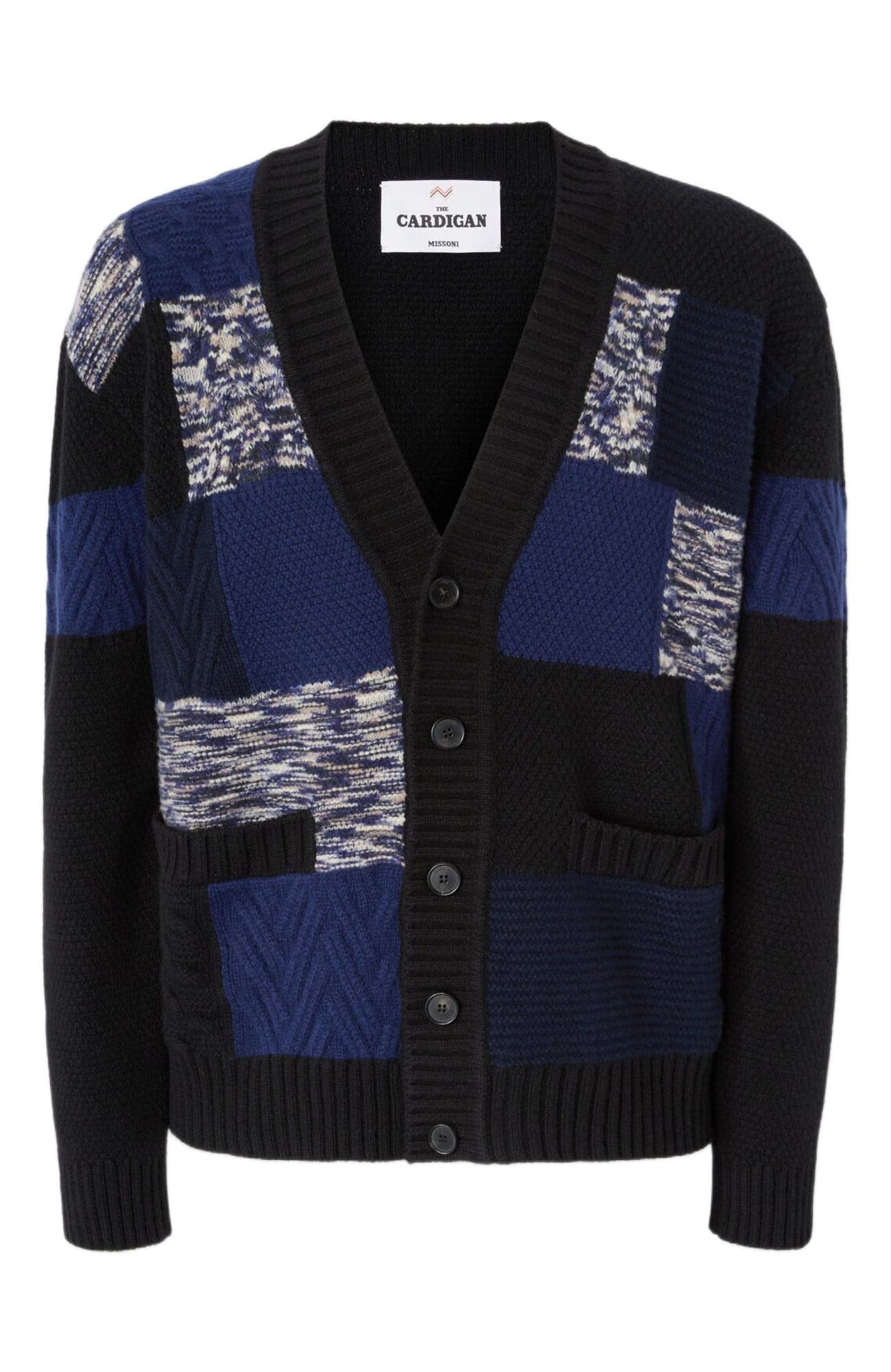 The Cardigan In Pure Wool With Flame And Zigzag Inserts - image 4