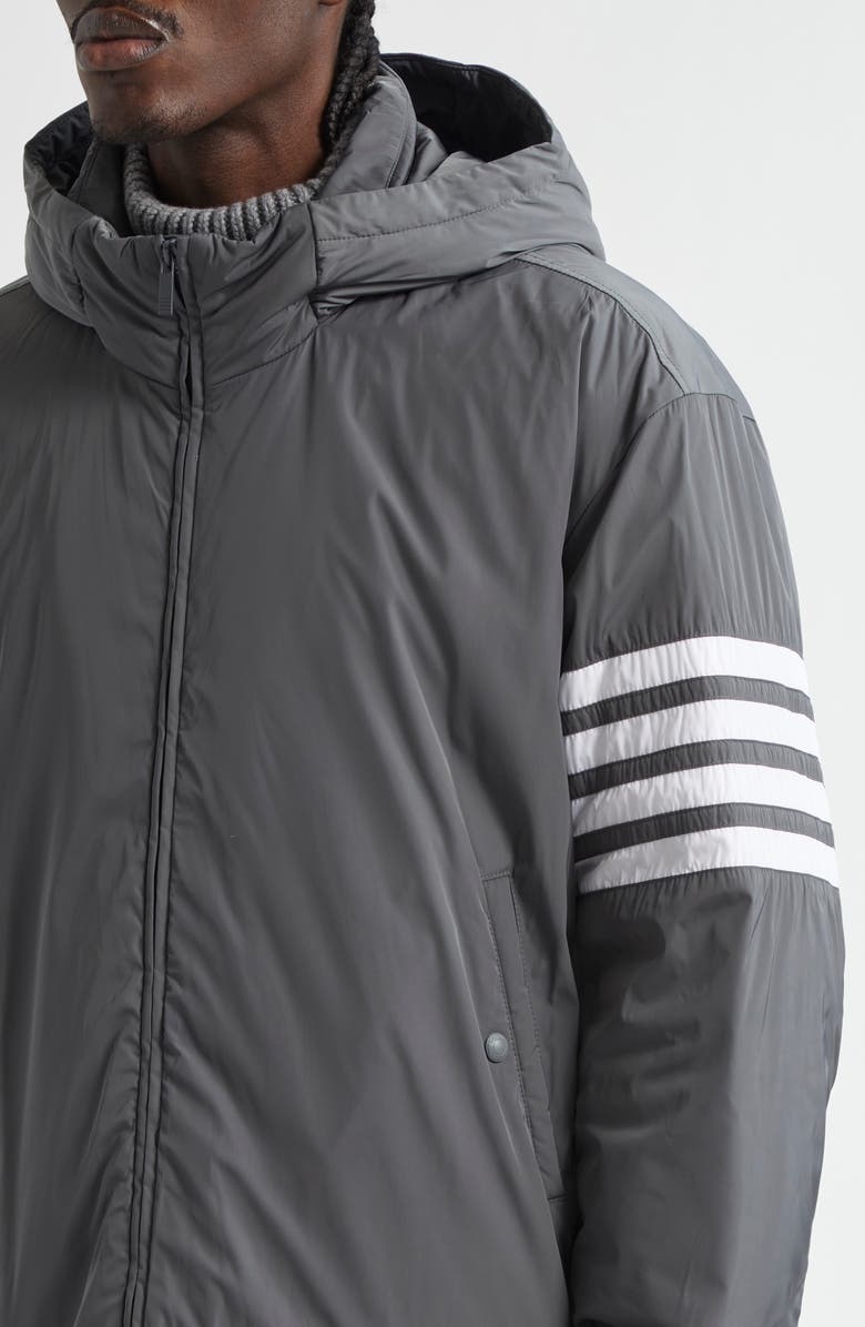 Thom Browne 4-Bar Down Hooded Jacket, Alternate, color, 