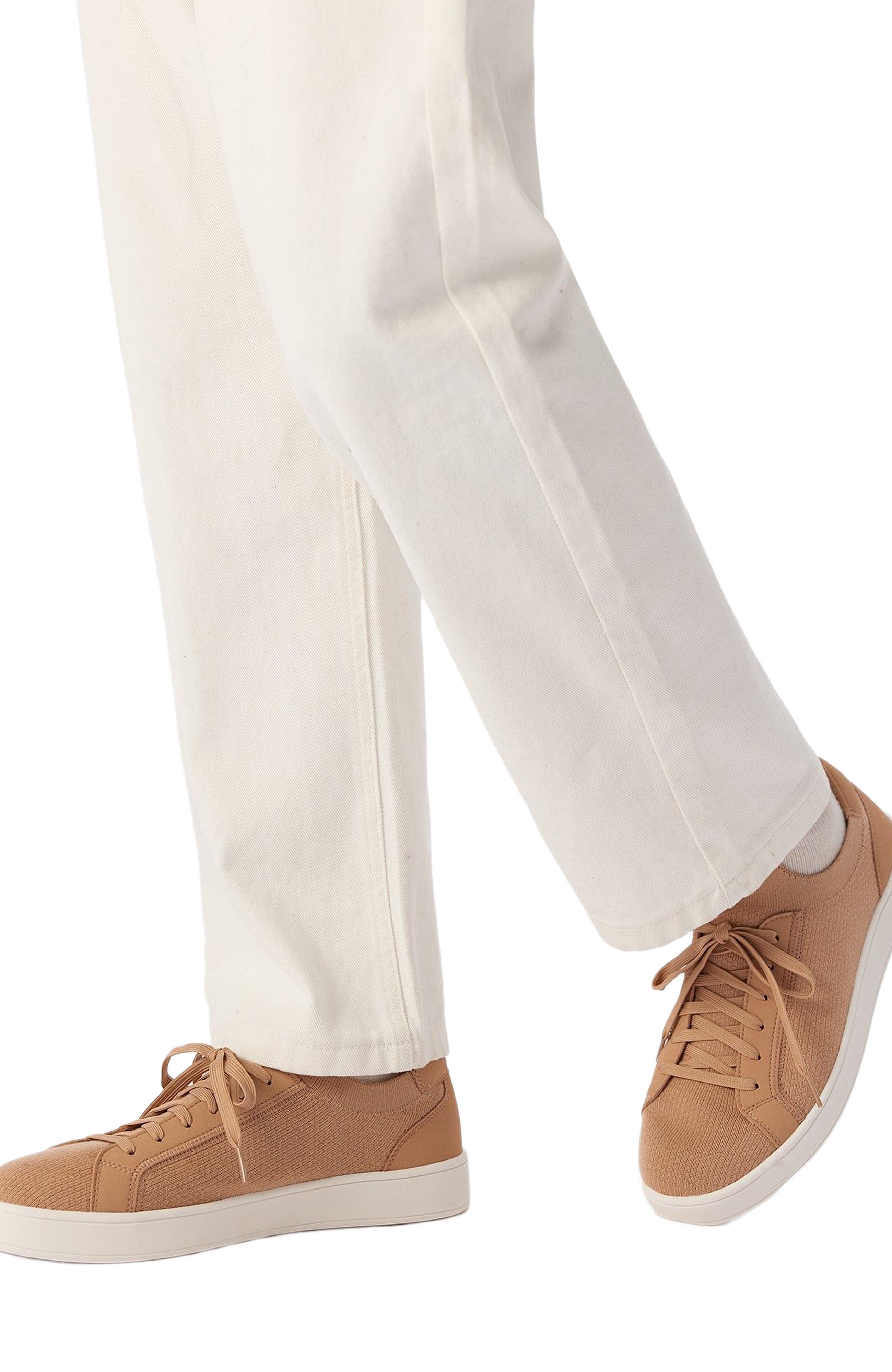 Mercerized Wool Cashmere Knitted Sneakers, Alternate, color, toasted almond