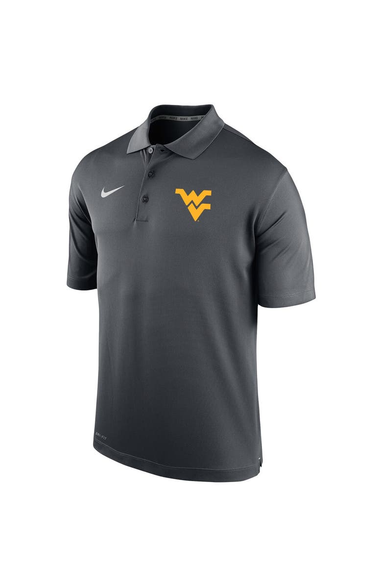 Nike Men's Nike Anthracite West Virginia Mountaineers Big & Tall Primary Logo Varsity Performance Polo, Alternate, color, 