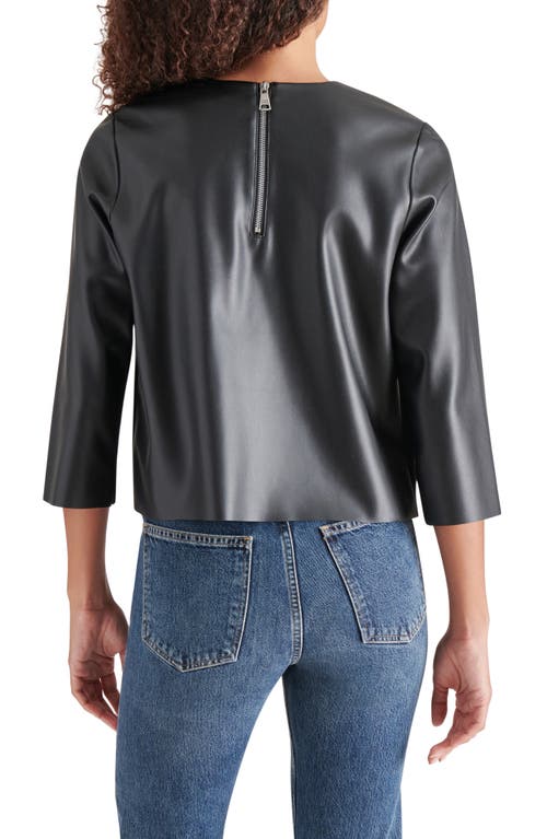 STEVE MADDEN STEVE MADDEN DEE FAUX LEATHER TOP 