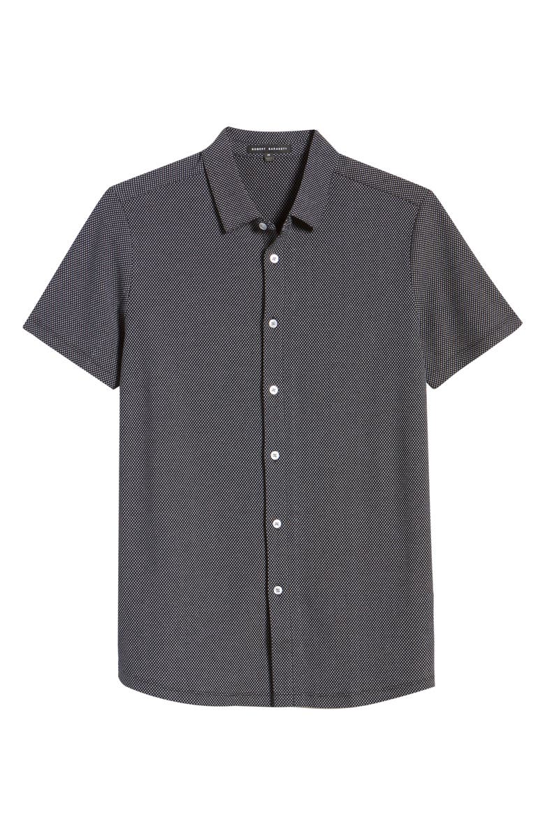 Robert Barakett Broderick Short Sleeve Knit Button-Up Shirt, Alternate, color,