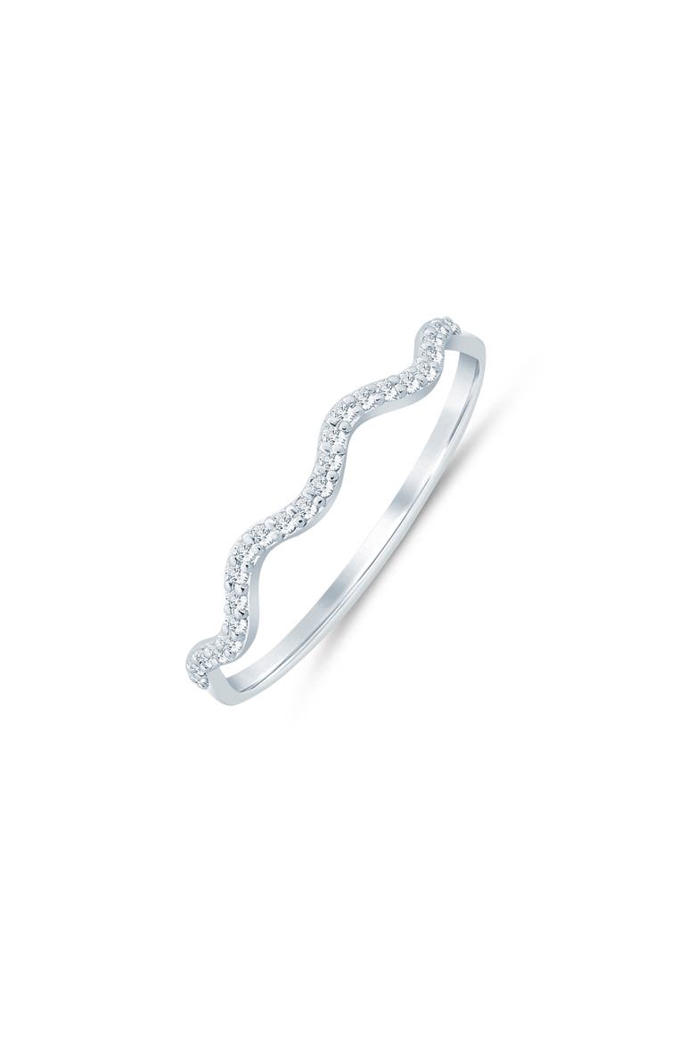 Wavy Diamond Band Ring - 0.08ct., Main, color, WHITE GOLD