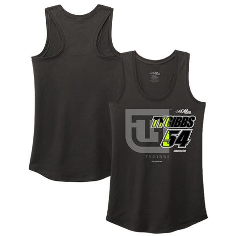 Women's Joe Gibbs Racing Team Collection Heather Black Ty Gibbs Racer Back Tank Top