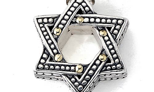 Samuel B. 18k Gold & Sterling Silver Star Of David Pendant Necklace In Silver And Gold