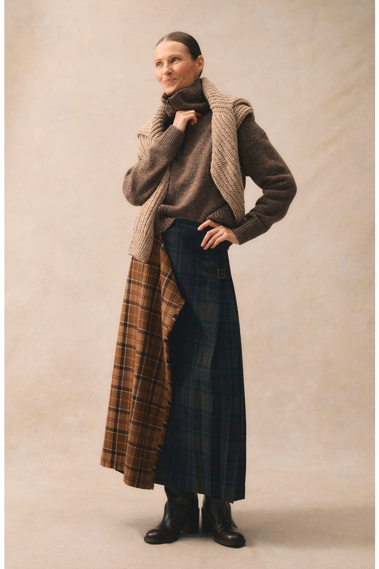 Hazelwood Plaid Midi Skirt, Alternate, color, MULTI