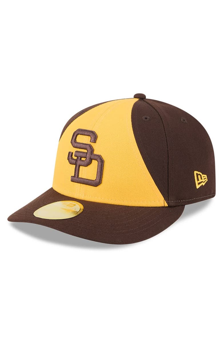 New Era Men's New Era Brown/Gold San Diego Padres Baseball Hall of Fame 59FIFTY Low Profile Fitted Hat, Alternate, color, 