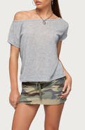 EDIKTED Amora Semisheer One-Shoulder Top