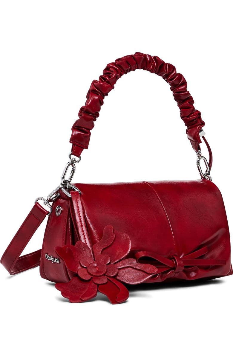 Desigual Faux Leather Crossbody Bag, Alternate, color, Red