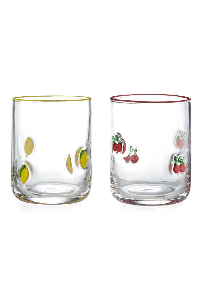 Set of 2 Coordinated Icon Glasses, Main, color, RED/YELLOW