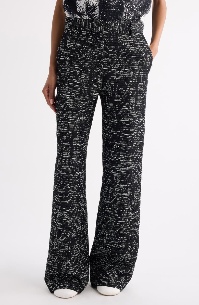 Dries Van Noten Paxy Abstract Swirl Jacquard Straight Leg Pants, Main, color, Black