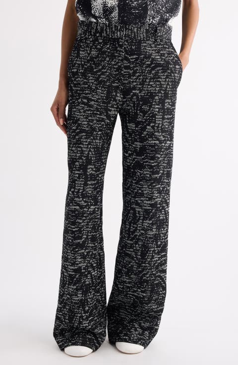 Paxy Abstract Swirl Jacquard Straight Leg Pants