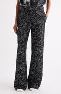 Dries Van Noten Paxy Abstract Swirl Jacquard Straight Leg Pants