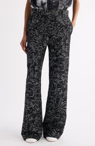 Dries Van Noten Paxy Abstract Swirl Jacquard Straight Leg Pants