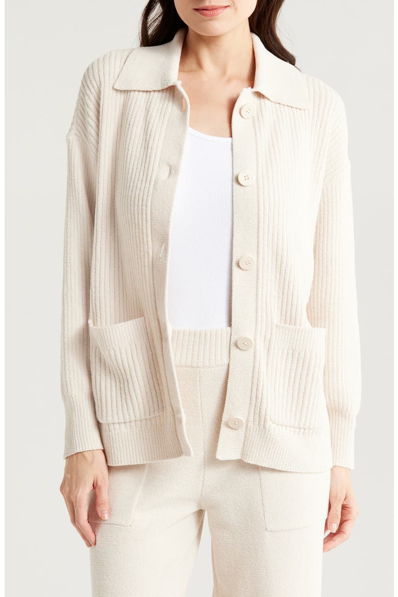 Junipher Cozy Knit Lite Cardigan, Main, color, SAND