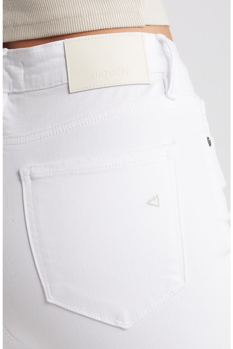 Distressed High Waist Ankle Skinny Jeans, Alternate, color, WHITE