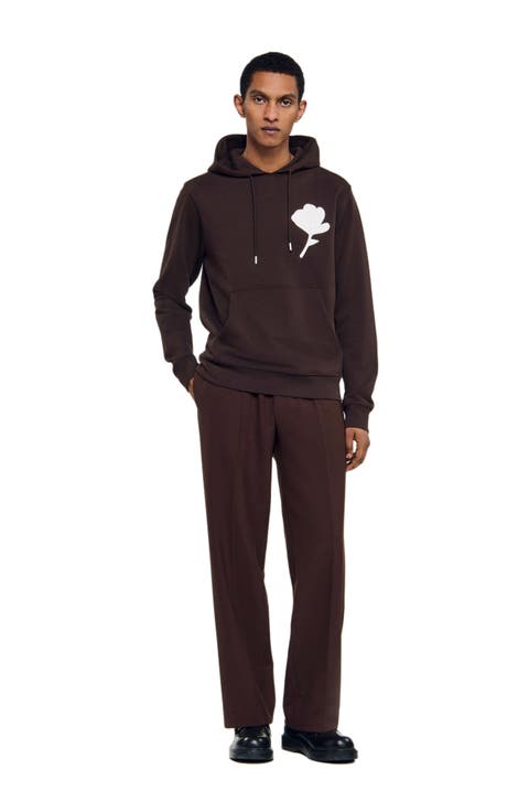Hooded flower patch sweatshirt