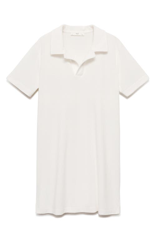 Mango Terry Cloth Polo Nightgown In Neutral