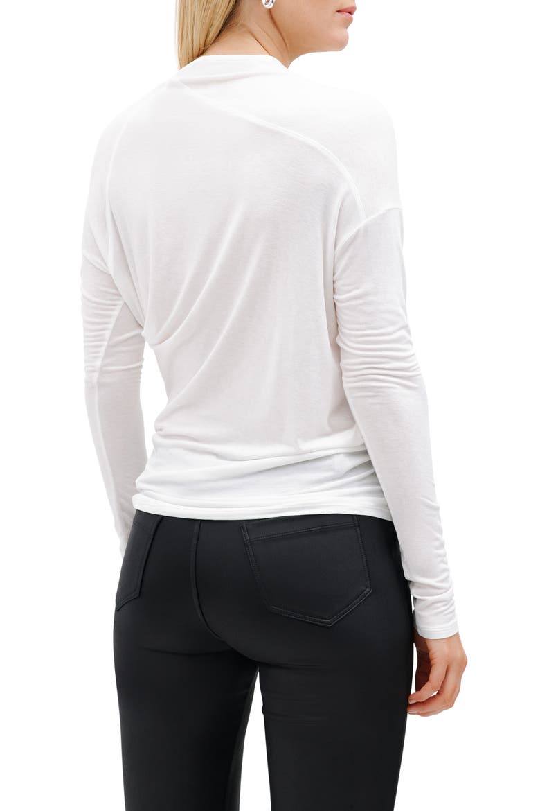 Sydney Gathered Long Sleeve Top, Alternate, color, OFF WHITE