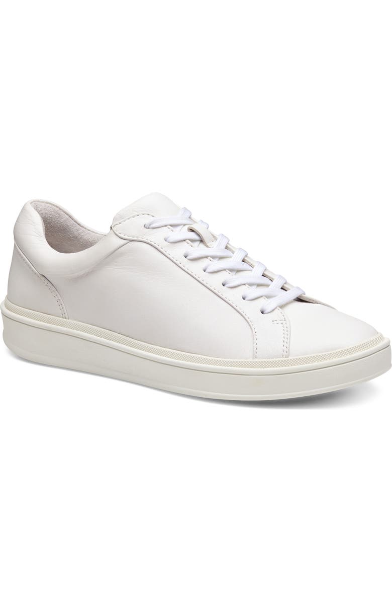 Johnston & Murphy Ashley Sneaker, Main, color, White Glove Leather