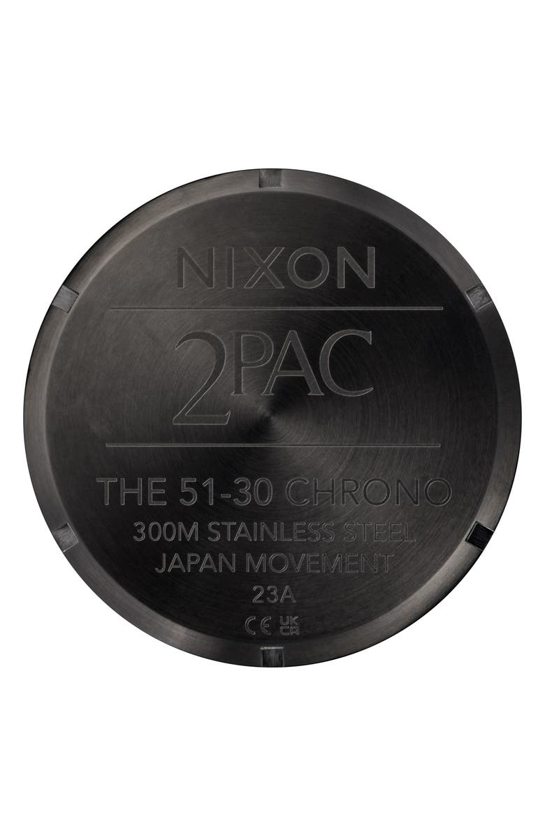 Nixon x 2PAC 51-30 Bracelet Chronograph Watch, 51mm, Alternate, color, 