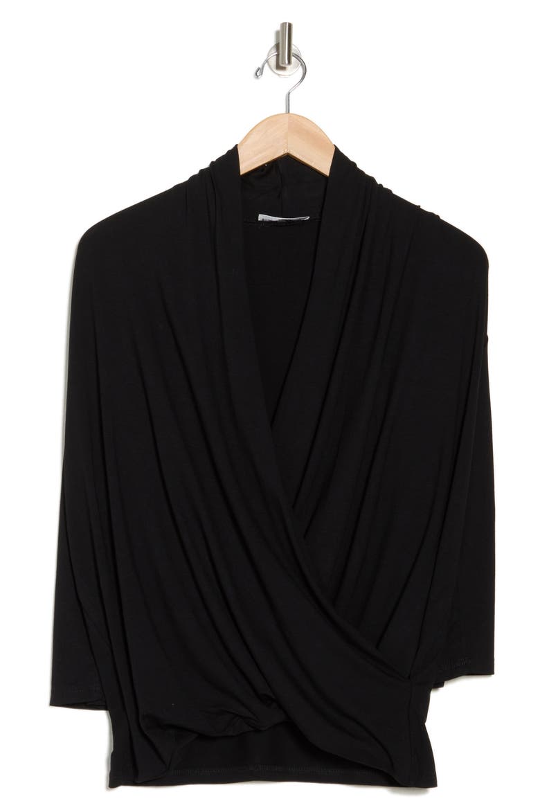 Crossover Woven Top, Alternate, color, BLACK