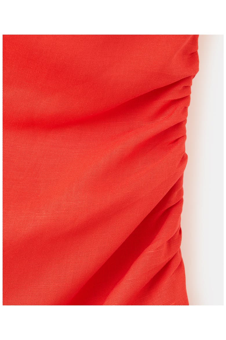Asymmetrical Pleated Midi Dress, Alternate, color, ORANGE