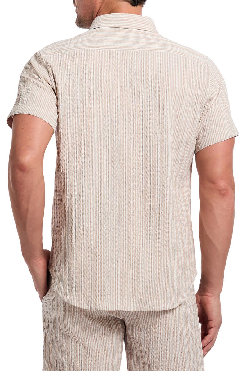 Robert Graham Fornillo Short Sleeve Shirt, Alternate, color, Khaki