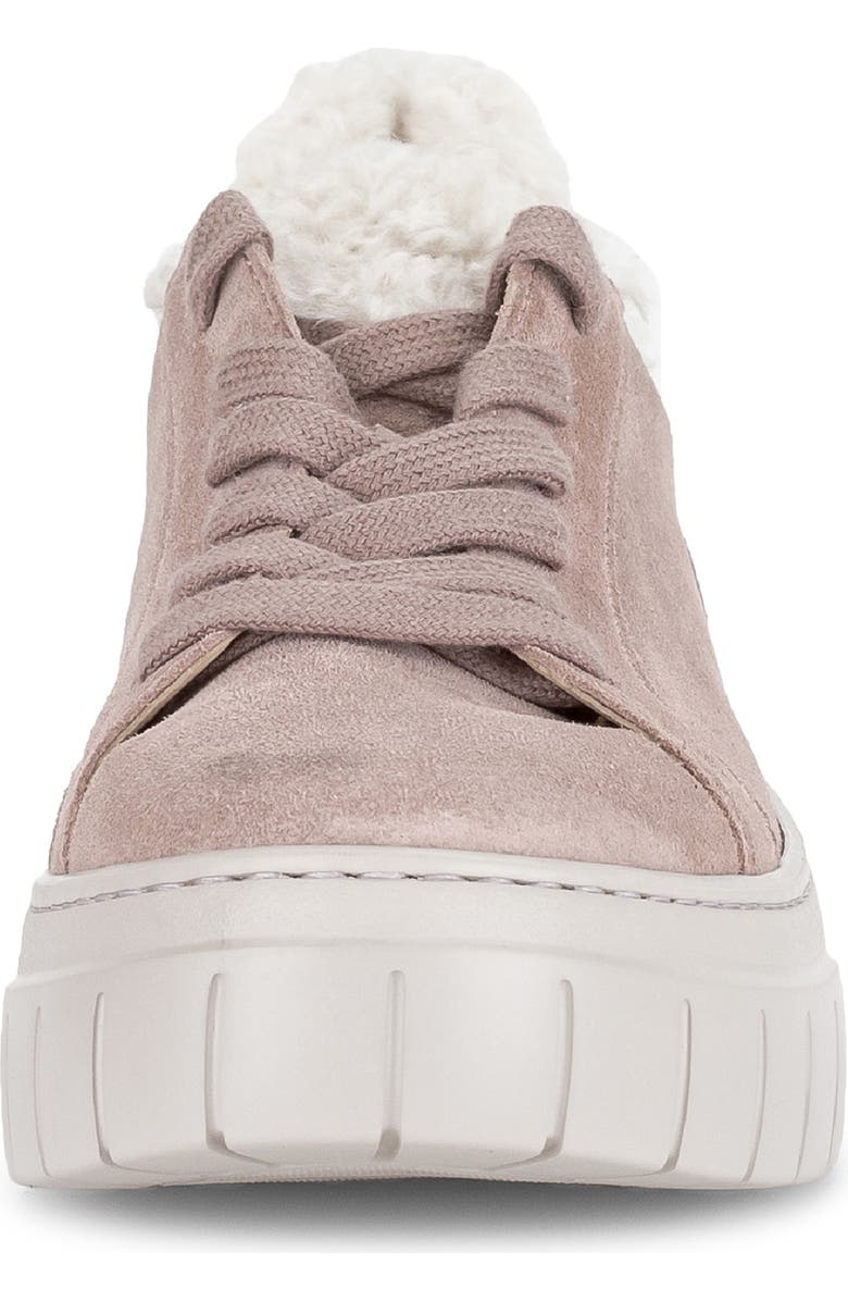 Gabor 73.221 Faux Fur Lined Platform Sneaker, Alternate, color, Rosewood