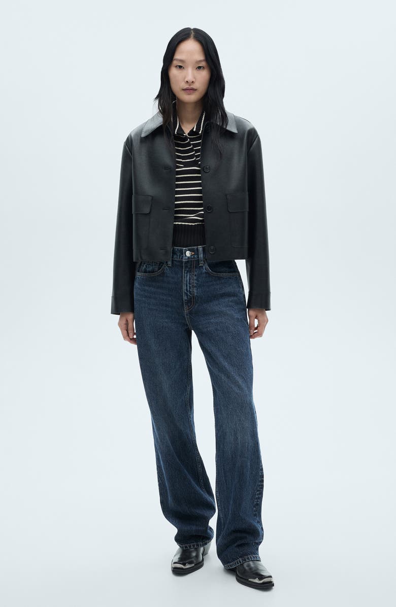 MANGO Stripe Polo Sweater Vest, Alternate, color,