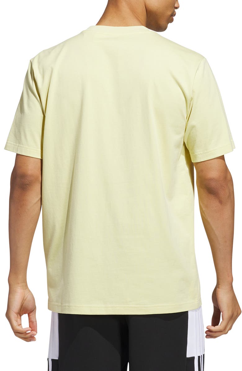 adidas 3-Bar Logo Pocket T-Shirt, Alternate, color, Powder Yellow