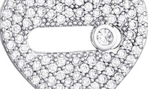 Adornia Cubic Zirconia Heart Pendant Necklace In Silver