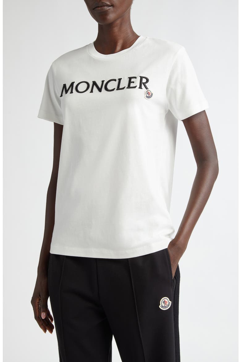 Logo Embroidered Cotton T-Shirt, Main, color, EGGNOG