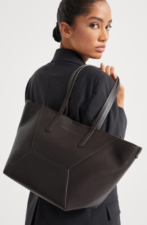 BRUNELLO CUCINELLI BRUNELLO CUCINELLI SMALL CALFSKIN BC DUO BAG 
