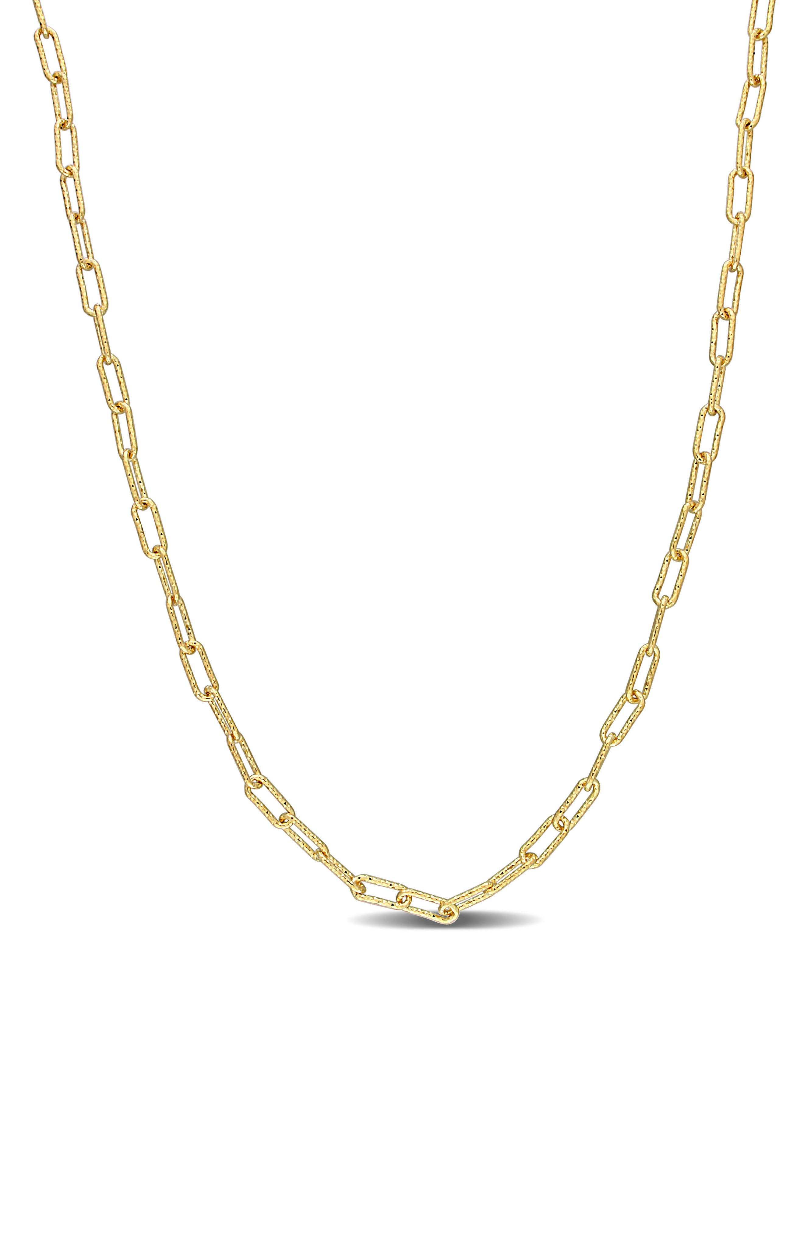 DELMAR Paper Clip Chain Necklace