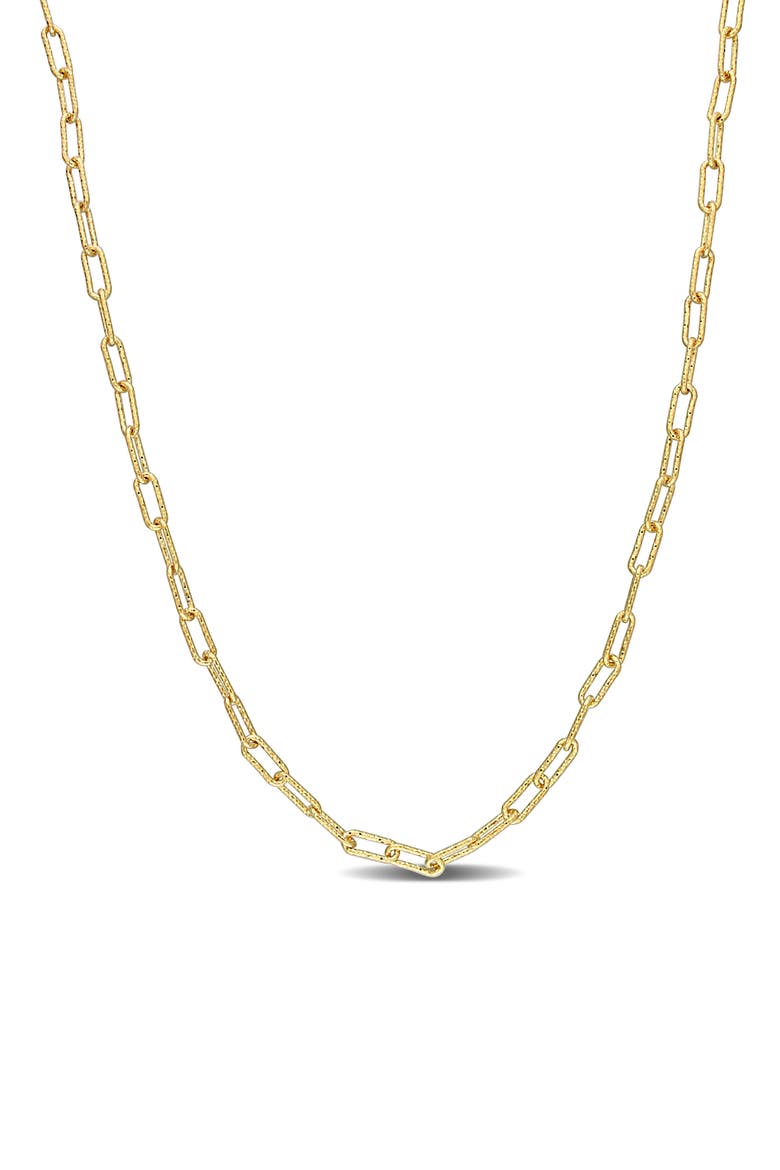 Paper Clip Chain Necklace, Main, color, GOLD