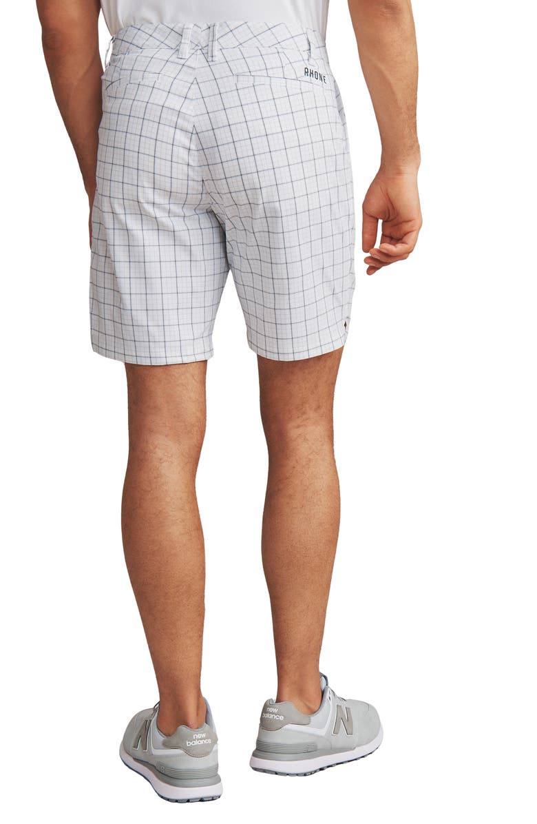 Rhone Dune Plaid Golf Shorts, Alternate, color, White Windowpane Check