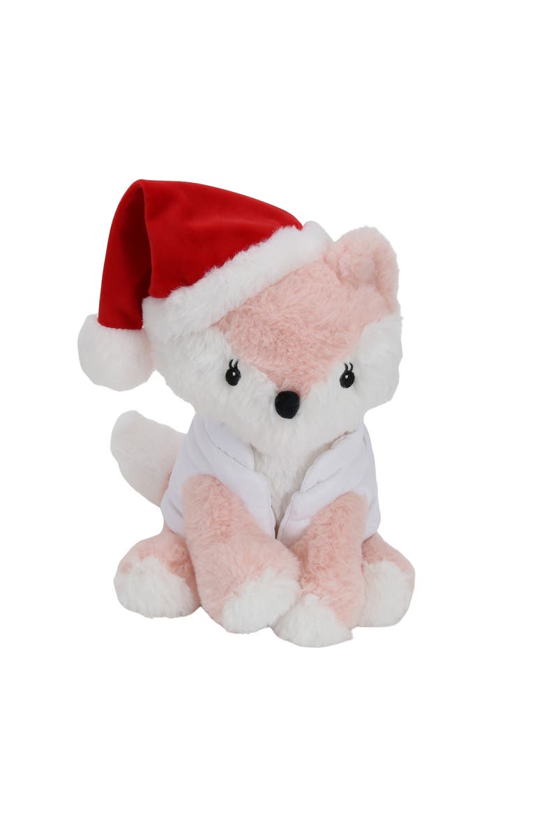 Lambs & Ivy Autumn Pink Fox Holiday/Christmas Plush Stuffed Animal Toy, Main, color, Pink