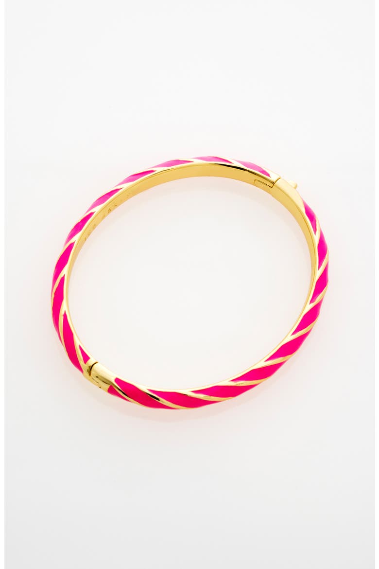 Trinity Twist Enamel Hinge Bracelet, Alternate, color, METALLIC GOLD/ BRIGHT PINK
