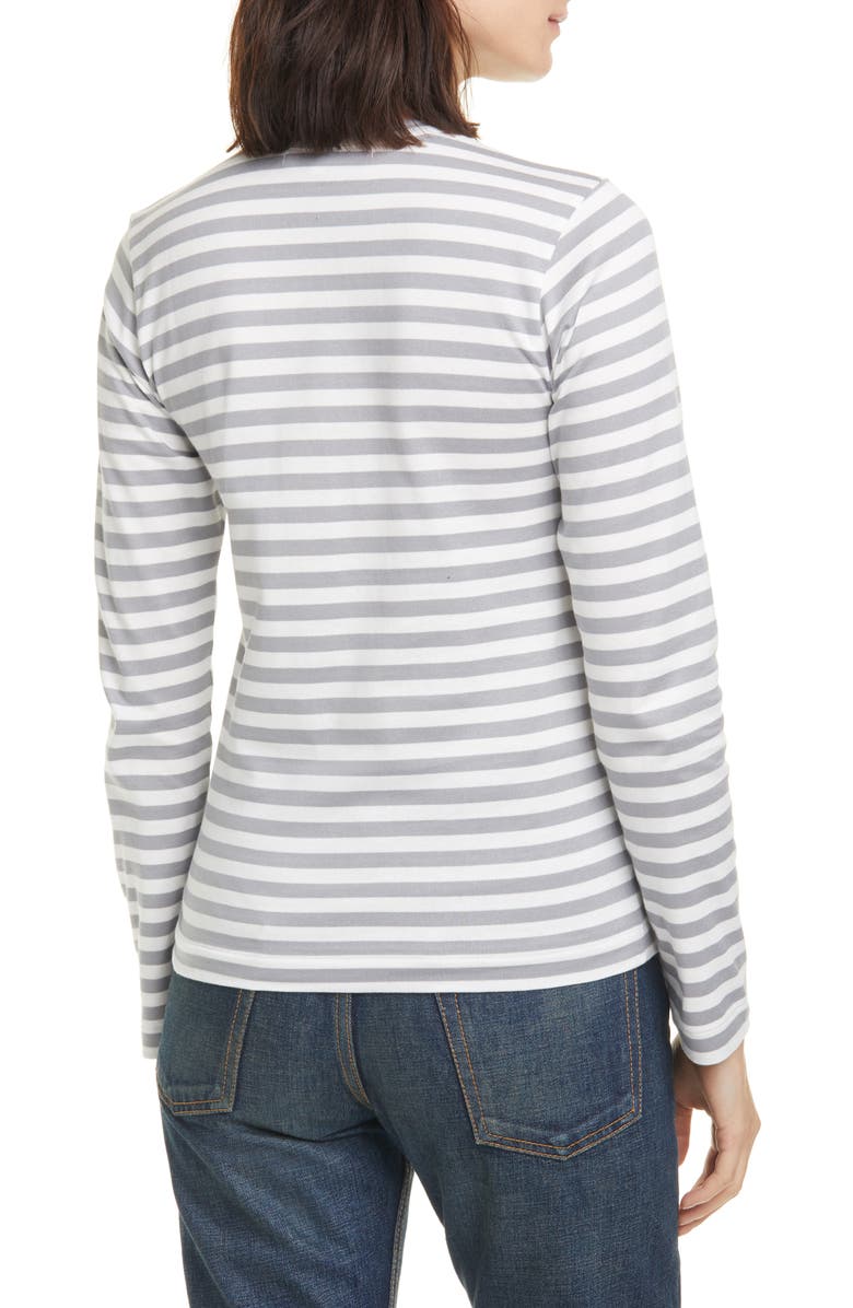Comme des Garçons PLAY Stripe Cotton Tee, Alternate, color,