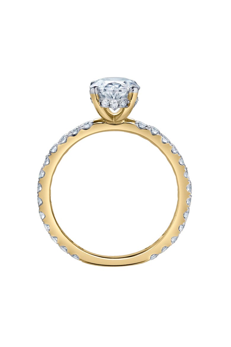 Eliana 14K Yellow Gold Oval Lab Grown Diamond Hidden Halo Engagement Ring - 2 Ct, Alternate, color, 14K Yellow Gold