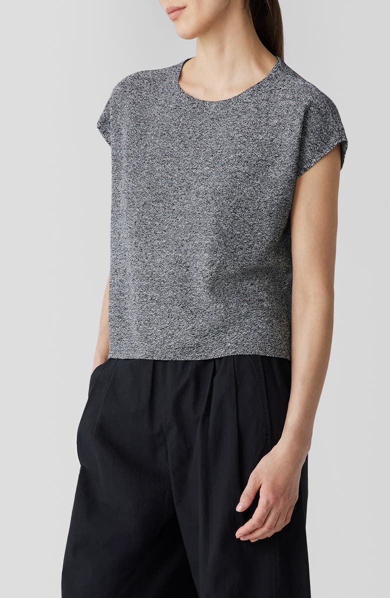 Eileen Fisher Organic Linen & Organic Cotton Top, Alternate, color,