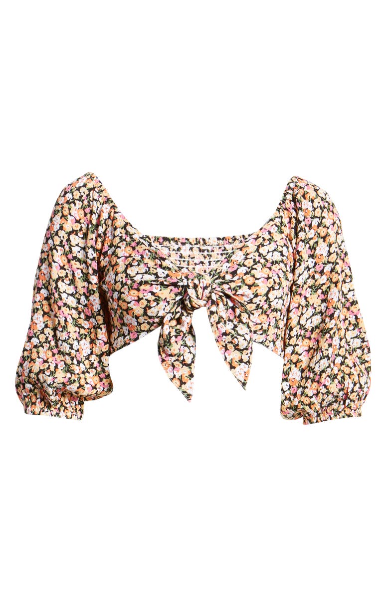 MINKPINK Good Girls Tie Front Crop Top, Alternate, color, 