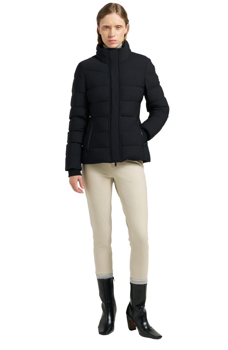 Moose Knuckles Betta Shearling Trim 800 Fill Power Down Water Repellent Jacket, Alternate, color, Black