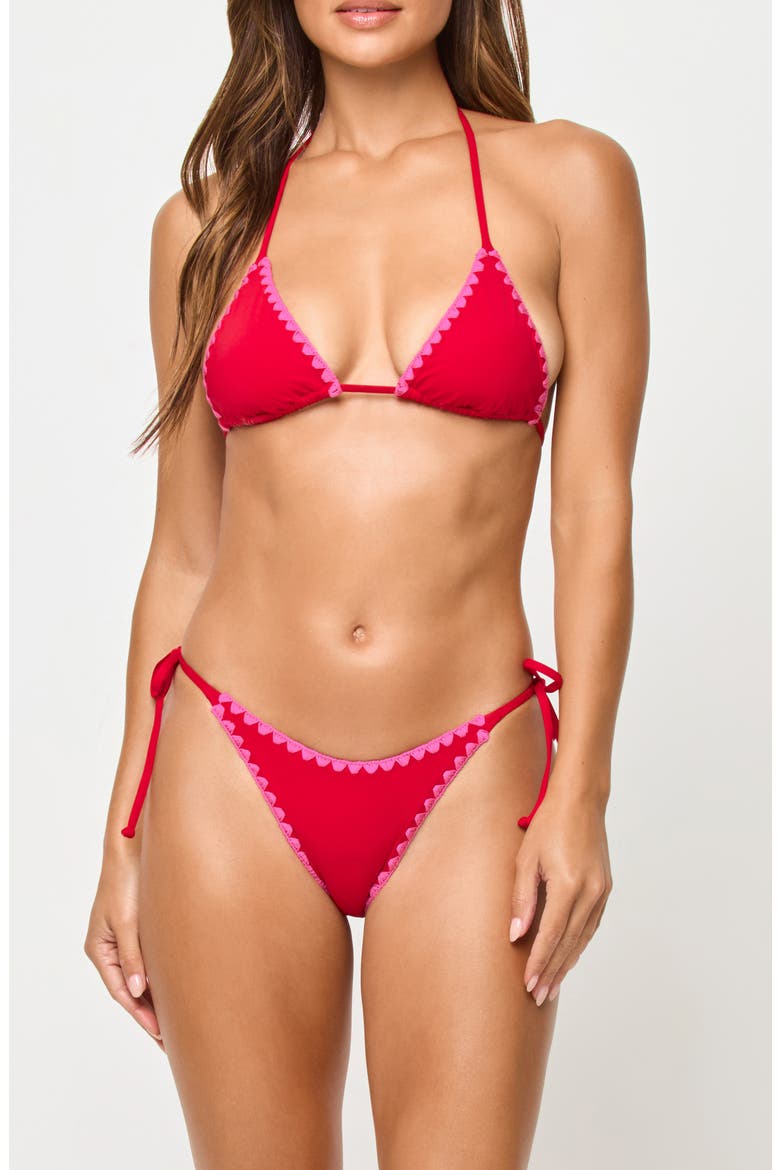 Zhara Classic Swim Bottoms, Alternate, color, LIPSTICK RED/ SWEETHEART