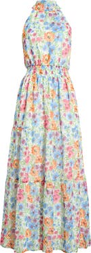 SUGARLIPS Ezia Garden Jetter Halter Maxi Dress