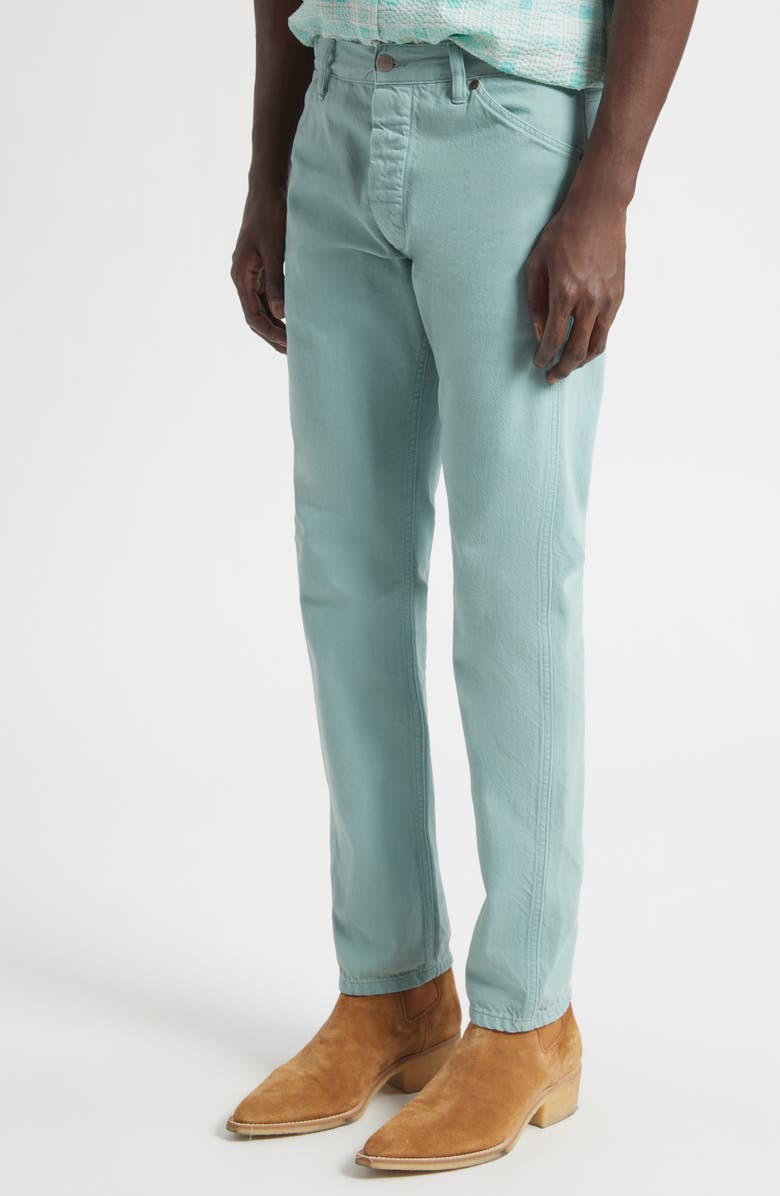 Double RL Slim Fit Jeans, Alternate, color, Turquoise