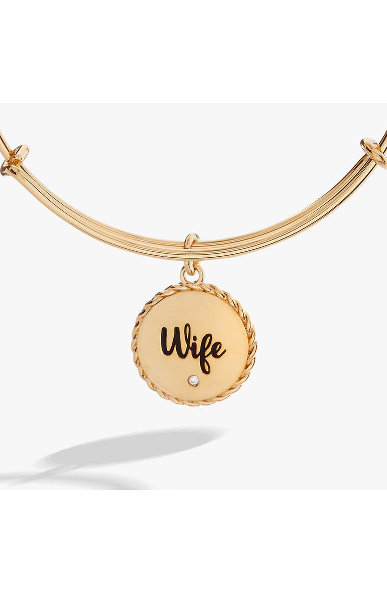 Alex and Ani Wife Charm Bangle Bracelet, Alternate, color, 